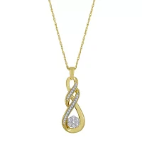 Diamond Blossom 1/4 CT.T.W. Natural Diamond Swirl Pendant Necklace