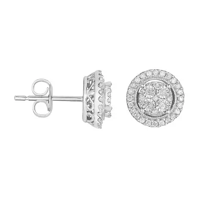 TruMiracle® 1/4 CT.T.W. Natural Diamond Round Sterling SIlver Earrings