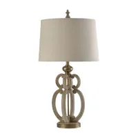 Stylecraft Open Frame Beige Table Lamp