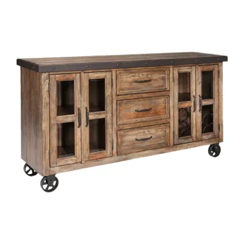 Taos Rustic Wood Sideboard