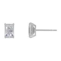 TOC 1 3/8 CT. T.W. White Cubic Zirconia 10K White Gold 6mm Stud Earrings