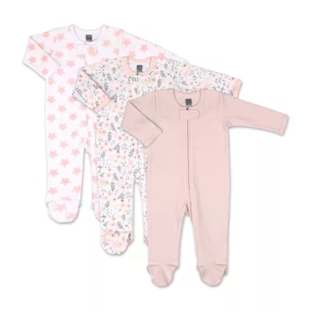 The Peanutshell Baby Girls 3-pc. Sleep and Play