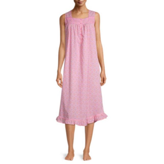 Adonna Womens Plus Sleeveless Round Neck Nightgown - JCPenney