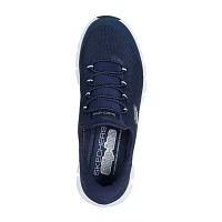 Skechers Womens Glide-Step Pursuit Hands Free Slip-Ins Slip-On Walking Shoes Wide Width