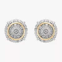 1/4 CT. T.W. Natural White Diamond 10K Gold Sterling Silver 8.7mm Stud Earrings