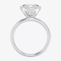 (F / Si1) Womens 3 CT. Lab Grown White Diamond 10K Gold Cushion Solitaire Engagement Ring