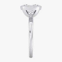 (F / Si1) Womens 3 CT. Lab Grown White Diamond 10K Gold Cushion Solitaire Engagement Ring