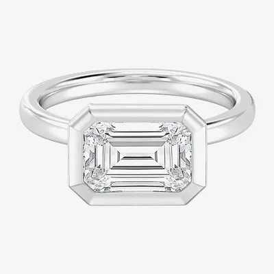 (F / Si1) Womens 3 CT. Lab Grown White Diamond 10K Gold Solitaire Engagement Ring