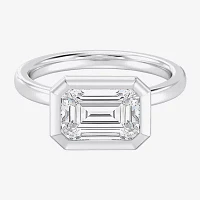 (F / Si1) Womens 3 CT. Lab Grown White Diamond 10K Gold Solitaire Engagement Ring