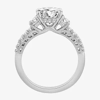 Love Lives Forever (F / Vs2) Womens 2 1/2 CT. T.W. Lab Grown White Diamond 10K Gold Round Side Stone Eternity Engagement Ring