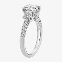 Love Lives Forever (F / Vs2) Womens 2 1/2 CT. T.W. Lab Grown White Diamond 10K Gold Round Side Stone Eternity Engagement Ring