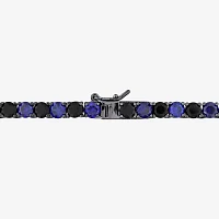 Mens Lab Created Sapphire Sterling Silver Tennis Necklaces