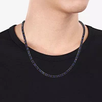 Mens Lab Created Sapphire Sterling Silver Tennis Necklaces