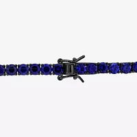 Lab Created Blue Sapphire Sterling Silver 9 Inch Tennis Bracelet