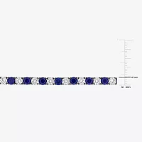 Lab Created Multi Color Sapphire Sterling Silver 9 Inch Tennis Bracelet