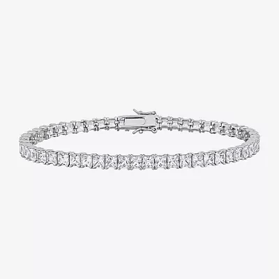 Lab Created White Sapphire Sterling Silver 9 Inch Tennis Bracelet
