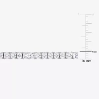 Lab Created White Sapphire Sterling Silver 9 Inch Tennis Bracelet