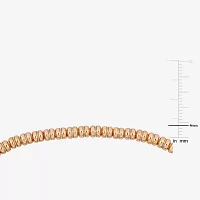 Mens 18K Gold Over Silver Titanium Stretch Bracelet