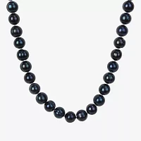 Mens Dyed Cultured Freshwater Pearl Sterling Silver Strand Necklace