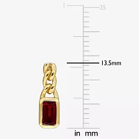 Genuine Red Garnet 14K Gold Drop Earrings