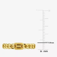 Womens Genuine Yellow Citrine 14K Gold Cocktail Ring