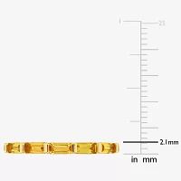 Womens Genuine Yellow Citrine 10K Gold Cocktail Ring