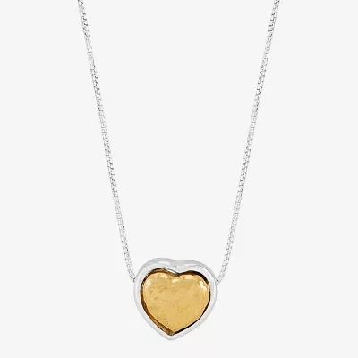 Silpada Womens Sterling Silver Heart Pendant Necklace