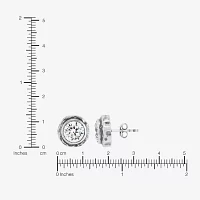 Silpada Cubic Zirconia Sterling Silver 12.1mm Round Stud Earrings