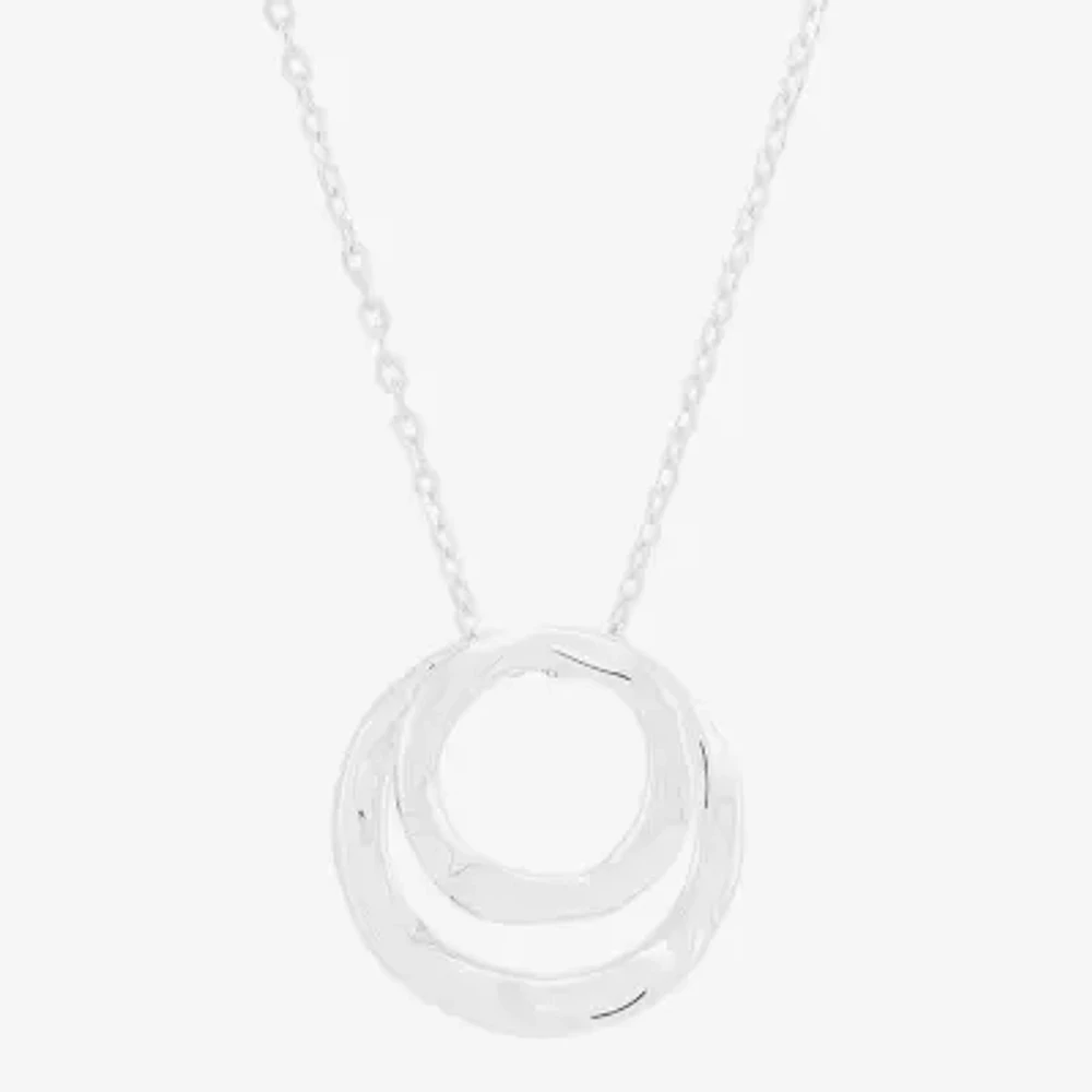 Silpada Womens Sterling Silver Circle Pendant Necklace