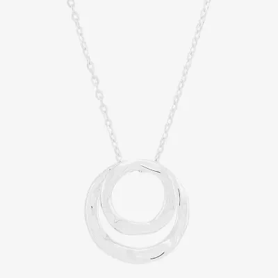 Silpada Womens Sterling Silver Circle Pendant Necklace