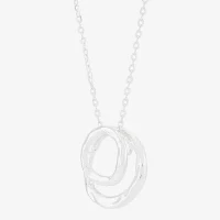 Silpada Womens Sterling Silver Circle Pendant Necklace