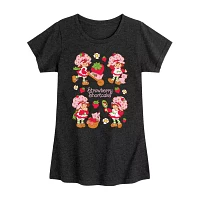 Big Girls Strawberry Shortcake Crew Neck Short Sleeve T-Shirt