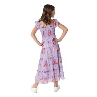 Rare Editions Big Girls Embellished Sleeveless Floral Maxi Dress