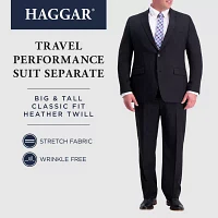Haggar® Big and Tall Travel Performance Classic Fit Stria Suit Separate Pant