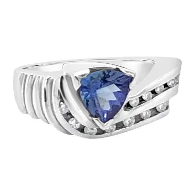 Le Vian® Grand Sample Sale™ Ring featuring Blueberry Tanzanite® 1/8 CT. Vanilla Diamonds® set in 18K Vanilla Gold®