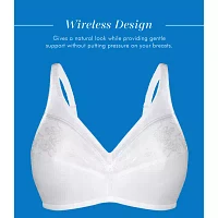 BestForm Floral Trim Wireless Cotton Bra- 5006233