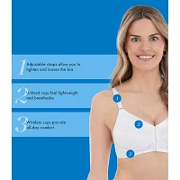 Bestform Comfortable Unlined Wireless Cotton Bra with Front Closure-5006770