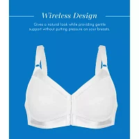 Bestform Comfortable Unlined Wireless Cotton Bra with Front Closure-5006770