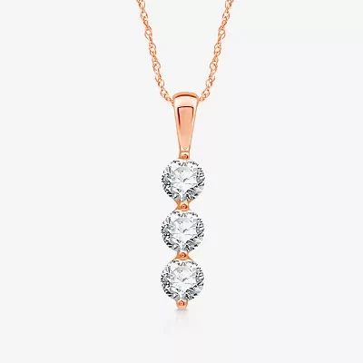 Snowman (H-I / I1) Womens 1 1/4 CT. T.W. Lab Grown White Diamond 10K Gold Pendant Necklace