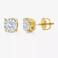 Ever Star (G / Vs2) 2 CT. T.W. Lab Grown White Diamond 14K Gold 14K White Gold Round Cushion Stud Earrings