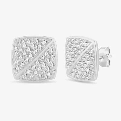 5/8 CT. T.W. Natural White Diamond 10K White Gold 10.7mm Stud Earrings