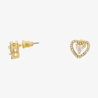 Sparkle Allure Light Up Box 2-pc. Cubic Zirconia 18K Gold Over Brass Heart Jewelry Set