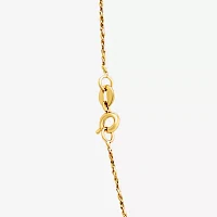 Silver Reflections Womens 10K Gold Over Brass 24 Inch Braid Chain Necklace