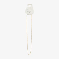 Silver Reflections Womens 10K Gold Over Brass 24 Inch Braid Chain Necklace