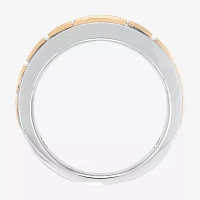 Mens Diamond Accent Natural White Diamond 14K Two Tone Gold Fashion Ring