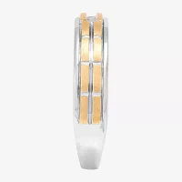 Mens Diamond Accent Natural White Diamond 14K Two Tone Gold Fashion Ring