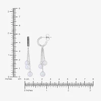 Dyed Cultured Freshwater Pearl Sterling Silver Drop Earrings