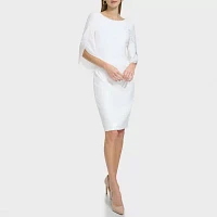 Marc New York Womens 3/4 Sleeve Sheath Dress