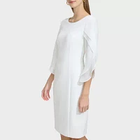 Marc New York Womens 3/4 Sleeve Sheath Dress