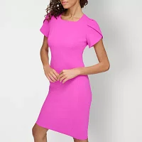 Marc New York Womens Short Sleeve Sheath Dress